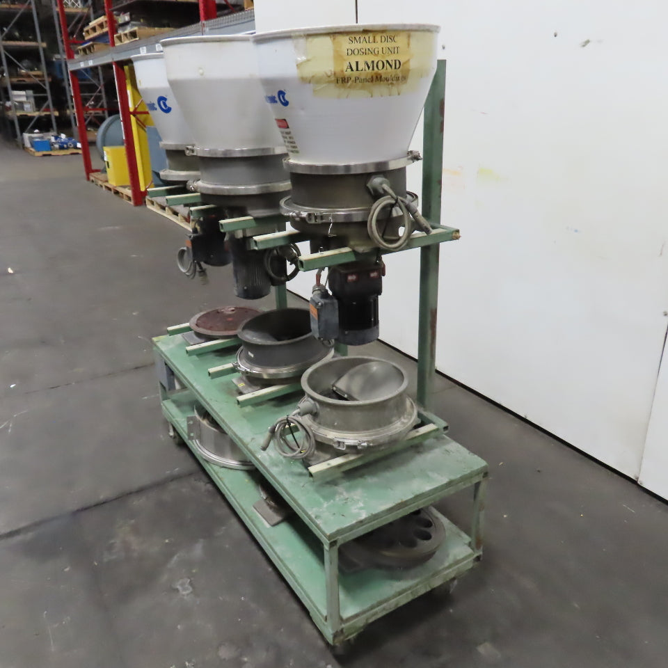 Motan Colortronic 3-Station Mobile Rotary Disc Dosing Units 230V 3PH