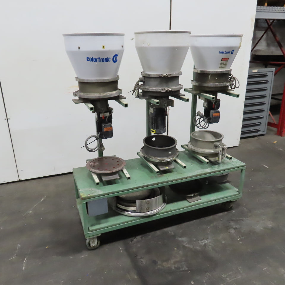 Motan Colortronic 3-Station Mobile Rotary Disc Dosing Units 230V 3PH