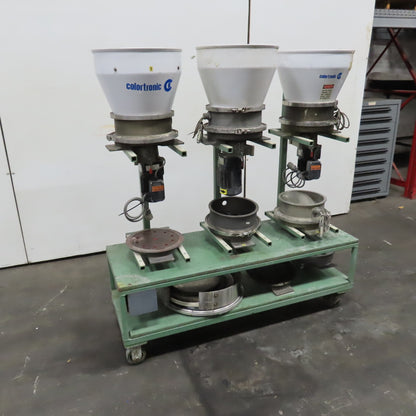 Motan Colortronic 3-Station Mobile Rotary Disc Dosing Units 230V 3PH