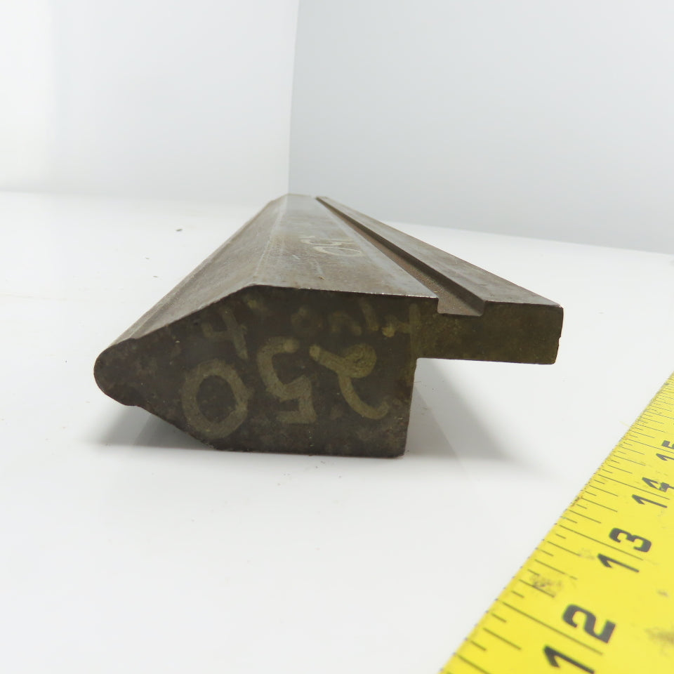 32-7/8" V-Forming Press Brake Die Punch 3-3/4" Tall .250" Radius 1/2" Tang