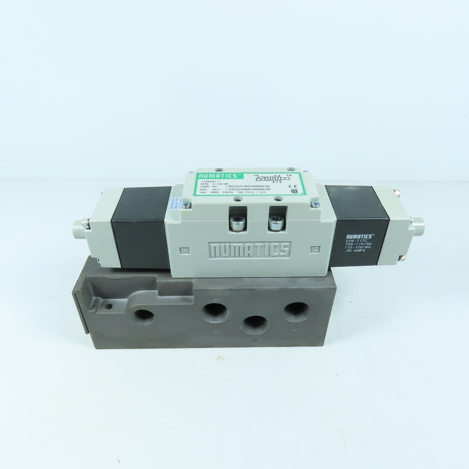 Numatics I35SS43BK000030 Pneumatic Solenoid Valve 150PSIG 100-120V