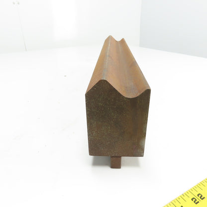 17" V-Forming Press Brake Angle Die Block 2-1/2" Thick .500" Radius 1/2" Tang