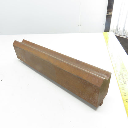 17" V-Forming Press Brake Angle Die Block 2-1/2" Thick .500" Radius 1/2" Tang