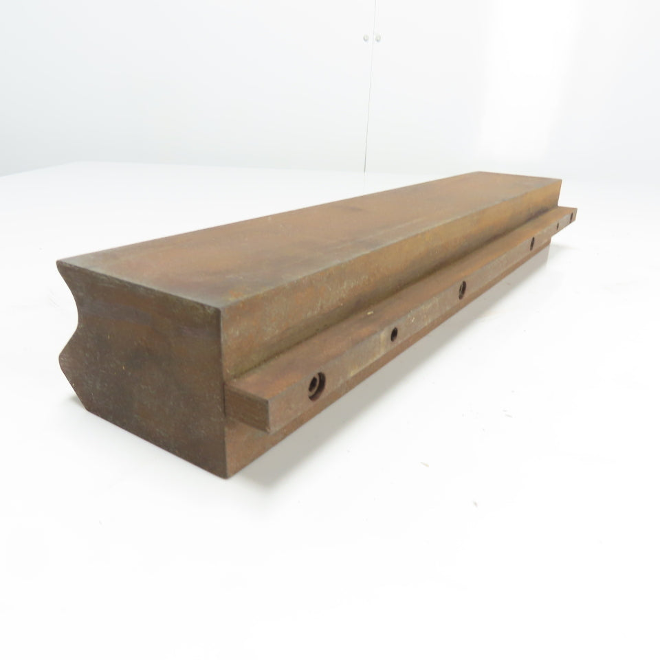17" V-Forming Press Brake Angle Die Block 2-1/2" Thick .500" Radius 1/2" Tang