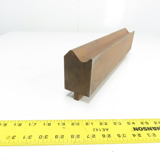 17" V-Forming Press Brake Angle Die Block 2-1/2" Thick .500" Radius 1/2" Tang