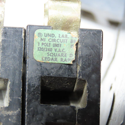 Square D Q0B 20A 120/240V Single Pole Non Indicated Used Circuit Breaker Lot/110