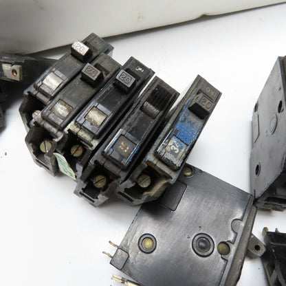 Square D Q0B 20A 120/240V Single Pole Non Indicated Used Circuit Breaker Lot/110