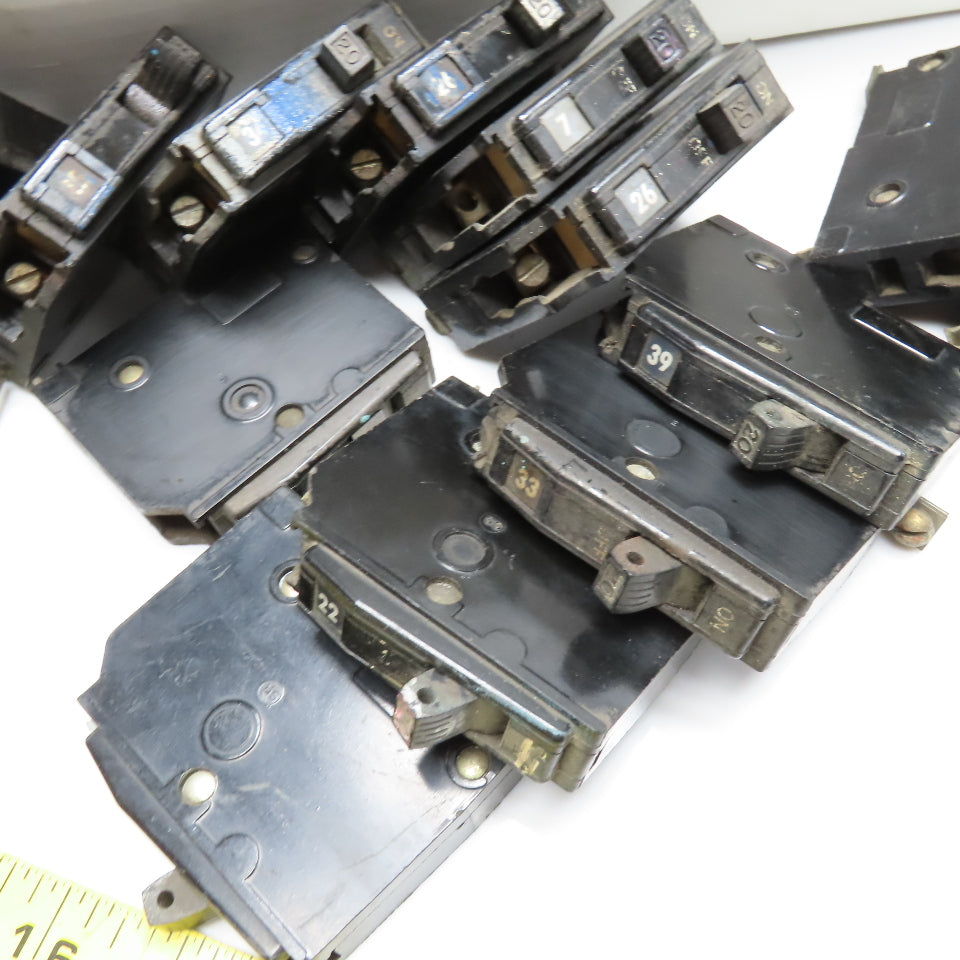 Square D Q0B 20A 120/240V Single Pole Non Indicated Used Circuit Breaker Lot/110