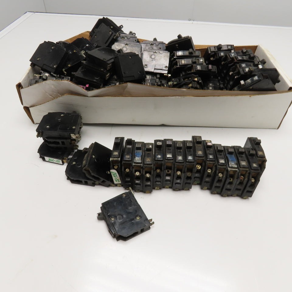 Square D Q0B 20A 120/240V Single Pole Non Indicated Used Circuit Breaker Lot/110