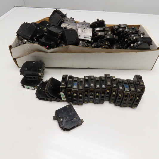Square D Q0B 20A 120/240V Single Pole Non Indicated Used Circuit Breaker Lot/110