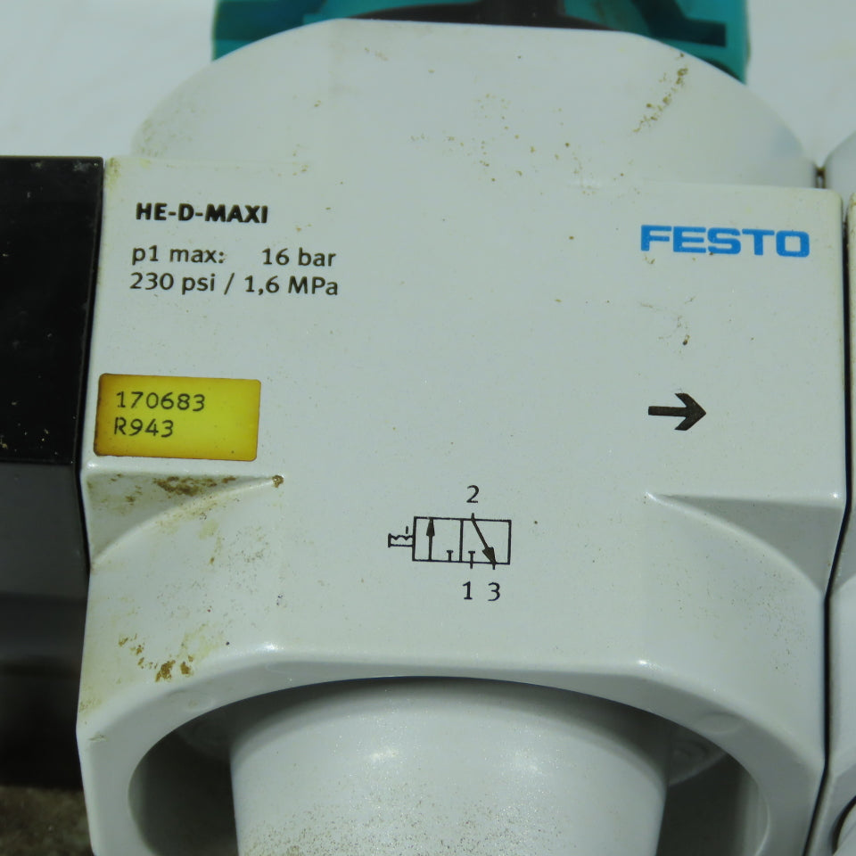 Festo FRM-D-MAXI, LOE-D-MAXI, HE-D-MAXI Air Preparation Unit FRL 16 Bar 230PSI