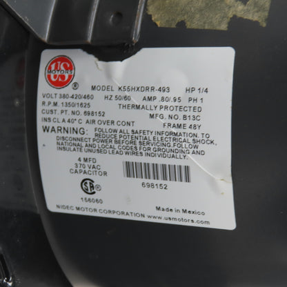 Ingersoll Rand D1190INA400 Heat Exchanger Fan Assembly From Air Dryer 1/4HP 480V