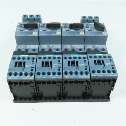 Siemens 3RT2017-1AK61 3RV2011-1HA10 Motor Starter Protector & Contactor Lot/4