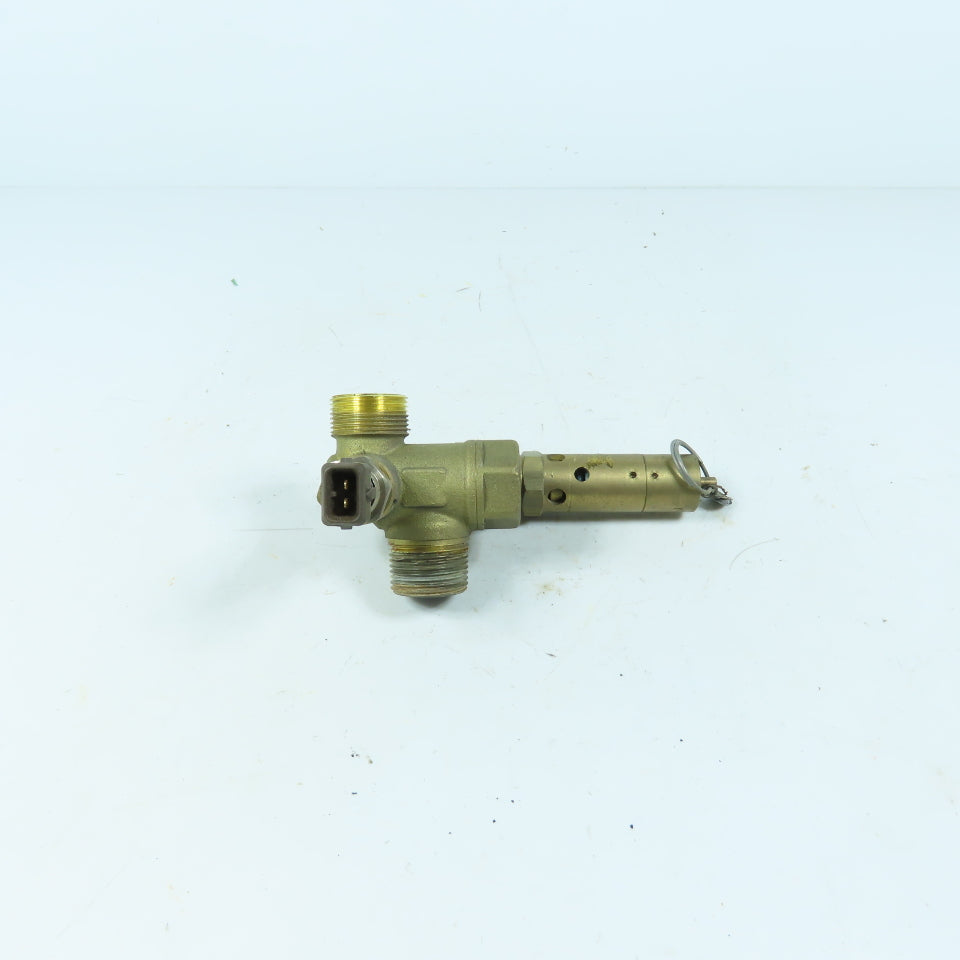 Atlas Copco 2236 0438 80 0830 1009 17 Brass Check Valve Assembly W/ Safety Valve