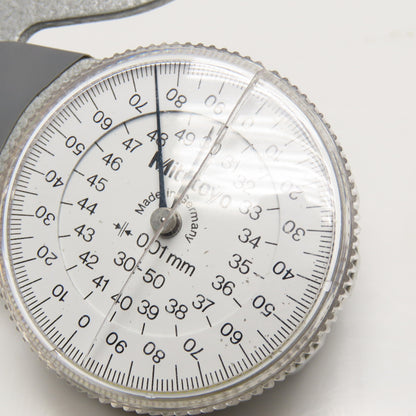 Mitutoyo 209-873 30-50mm Dial OD External Gage 0.01mm Inc. Cracked Bezel
