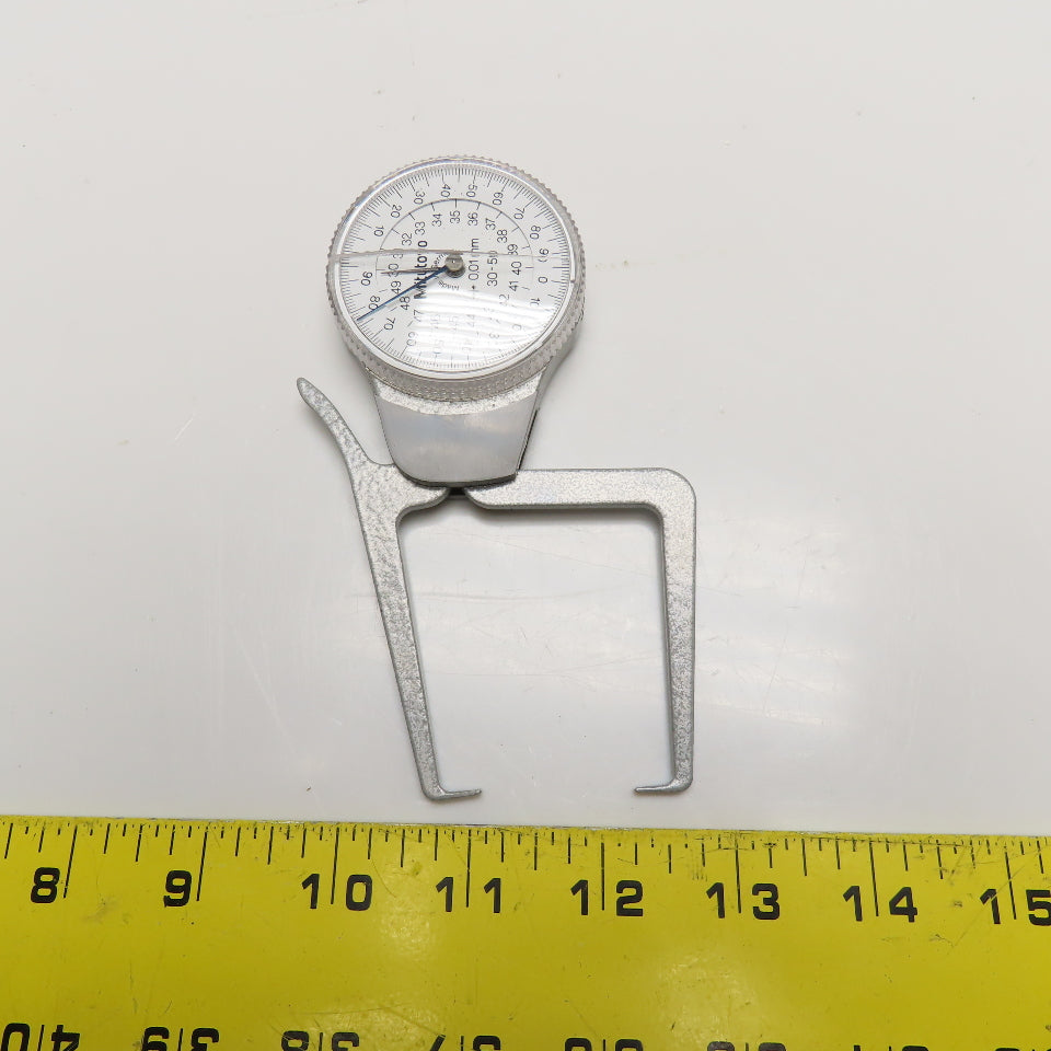 Mitutoyo 209-873 30-50mm Dial OD External Gage 0.01mm Inc. Cracked Bezel