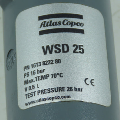 Atlas Copco 1613 8222 80 WSD 25 Water Separator/Dryer 0.5L 16 Bar W/1089 0575 54