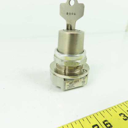 Allen Bradley 800T-H3212 2-Position Selector Switch Ser T Type 4,13 w/ Key