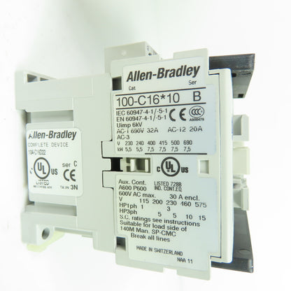 Allen Bradley 100-C16D22 100-C16*10 Reversing Contactor 110/120V Coil Ser B New