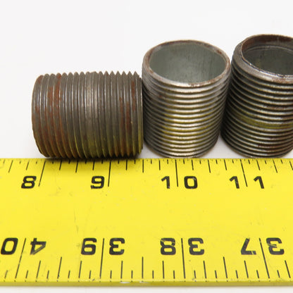 1" NPT x 1-1/2" Close Galvanized Pipe Nipple Lot Of 5