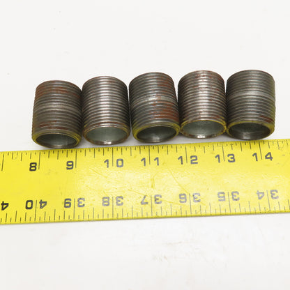 1" NPT x 1-1/2" Close Galvanized Pipe Nipple Lot Of 5