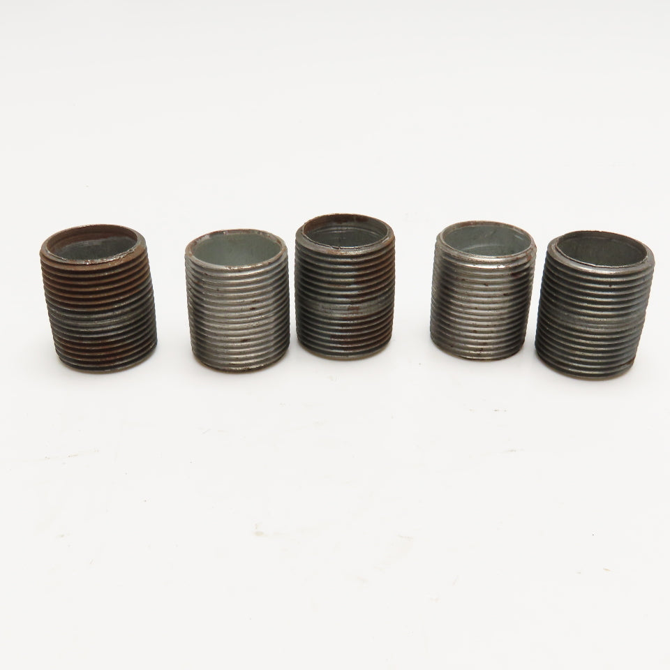 1" NPT x 1-1/2" Close Galvanized Pipe Nipple Lot Of 5