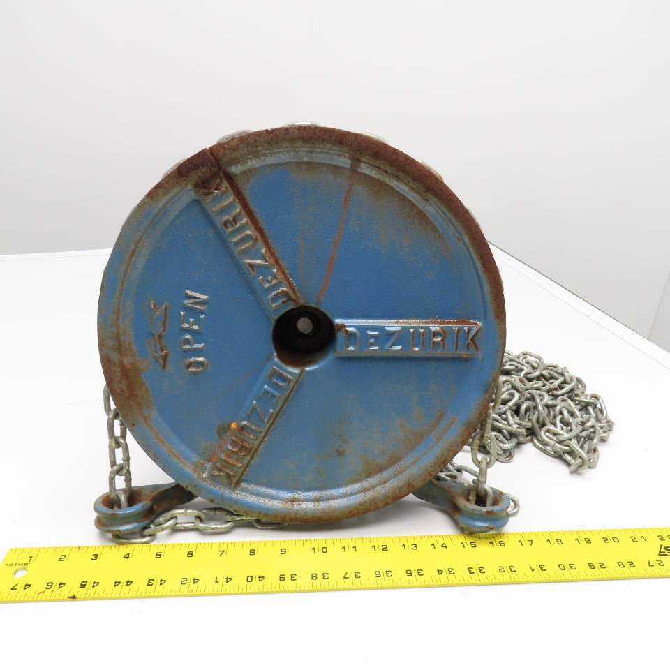 DeZurik 9260375 6" Stainless Steel Gate Valve Manual Wheel Chain Actuated 450°F