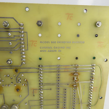 Control Gaging Model 800 Grinding Monitor Circuit Board Assembly