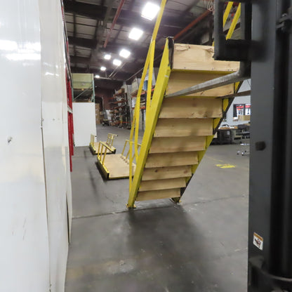 Industrial 9-Step Steel Stairs Ladder 36" Wide Step 83" H Top Step 9" Risers