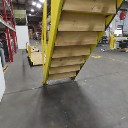 Industrial 9-Step Steel Stairs Ladder 36" Wide Step 83" H Top Step 9" Risers