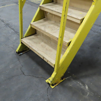 Industrial 9-Step Steel Stairs Ladder 36" Wide Step 83" H Top Step 9" Risers