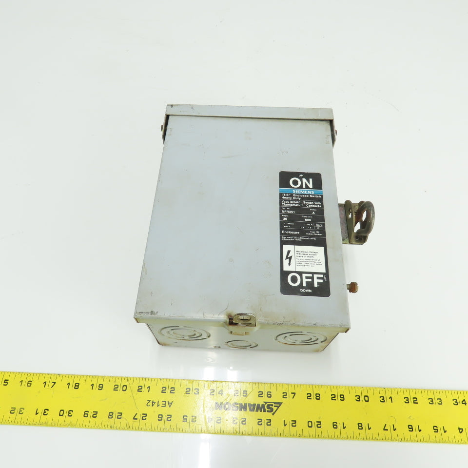 Siemens NFR351 Ser A 30A ITE Non Fusible Safety Disconnect Switch 600V ...