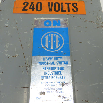 ITE FK361 30A Fusible Safety Disconnect Switch 600V 3Ph