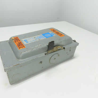 ITE FK361 30A Fusible Safety Disconnect Switch 600V 3Ph