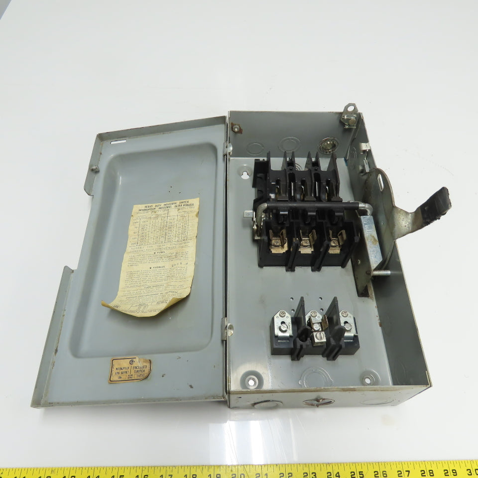 ITE FK361 30A Fusible Safety Disconnect Switch 600V 3Ph