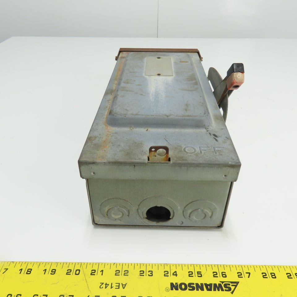 Square D 30A Fusible Safety Disconnect Switch 600V 3Ph