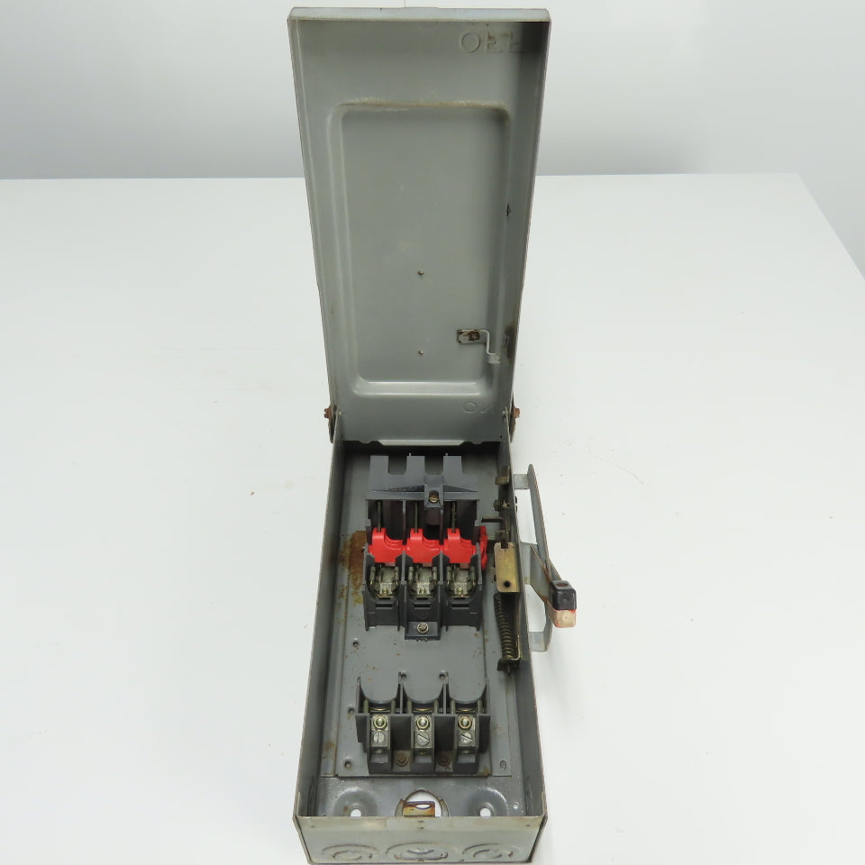 Square D 30A Fusible Safety Disconnect Switch 600V 3Ph
