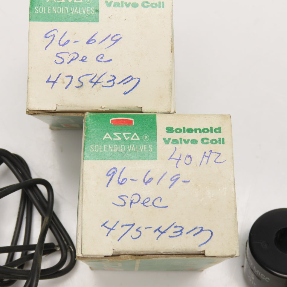 ASCO 96-619 120V 40Hz Solenoid Coil Lot Of 2