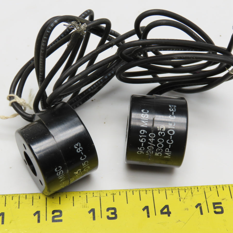 ASCO 96-619 120V 40Hz Solenoid Coil Lot Of 2