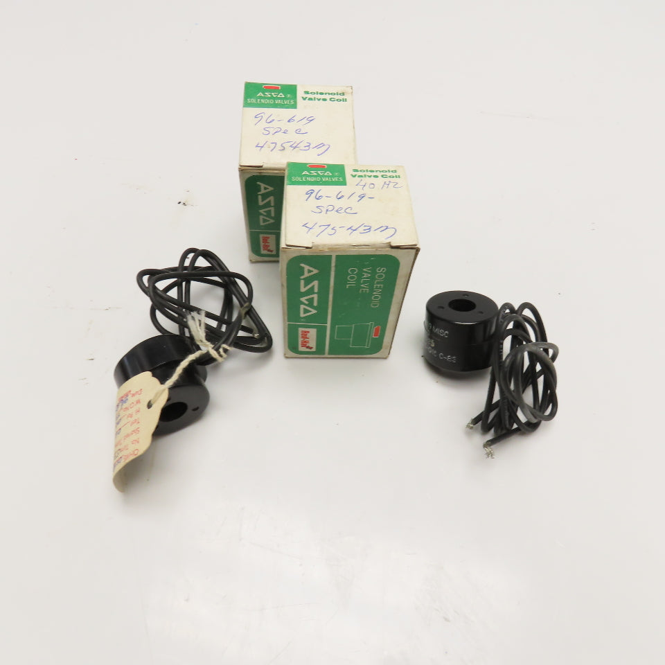 ASCO 96-619 120V 40Hz Solenoid Coil Lot Of 2