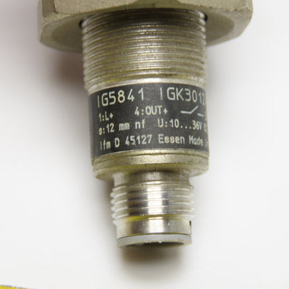 IFM IG5841 IGK3012-BPKG/US Inductive Proximity Sensor W/ 24mm Adapter