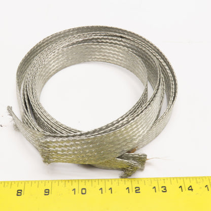 Raychem HV-BRAID-4-1520 Tinned Copper Braided Splice Strip #4AWG 60" Lot Of 3