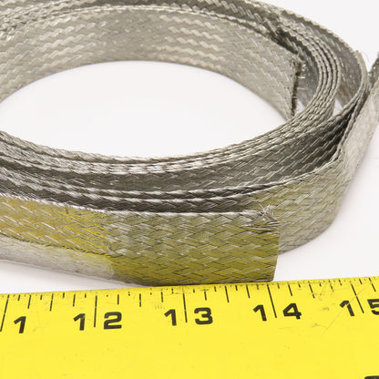Raychem HV-BRAID-4-1520 Tinned Copper Braided Splice Strip #4AWG 60" Lot Of 3
