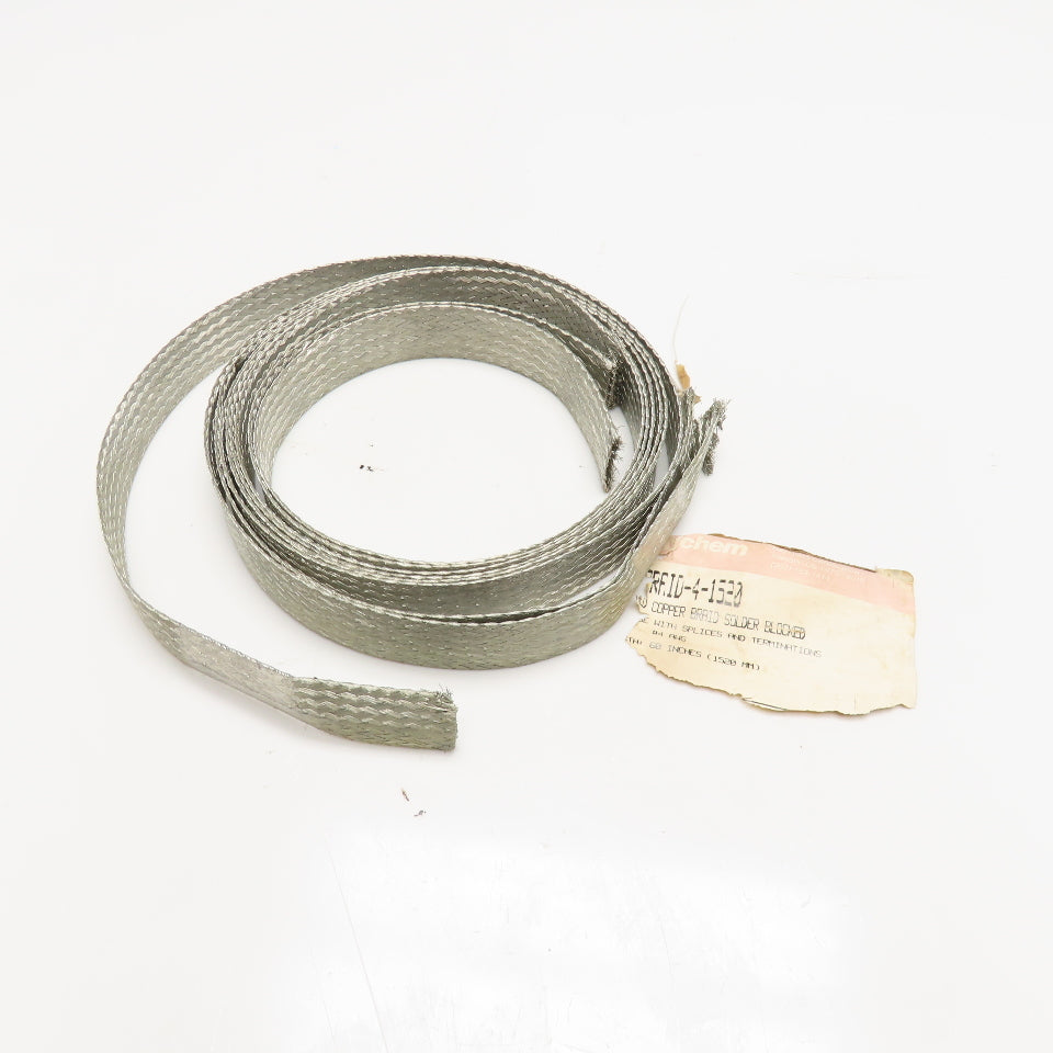 Raychem HV-BRAID-4-1520 Tinned Copper Braided Splice Strip #4AWG 60" Lot Of 3