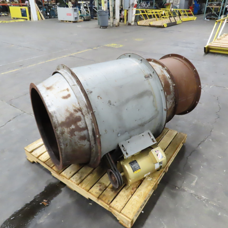 30" Belt Drive 5HP Spray Booth Exhaust Blower Axial Fan 230/460V 3PH Tested
