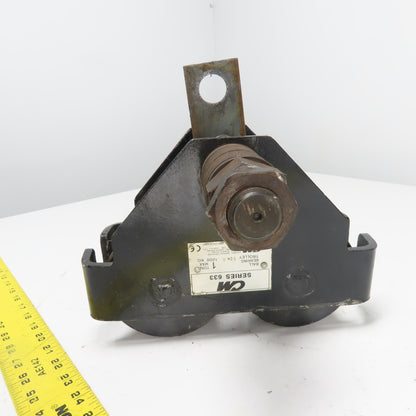 CM Series 633 1/2 Ton Push/Pull Ball Bearing Hoist Trolley 3"- 8" Flange