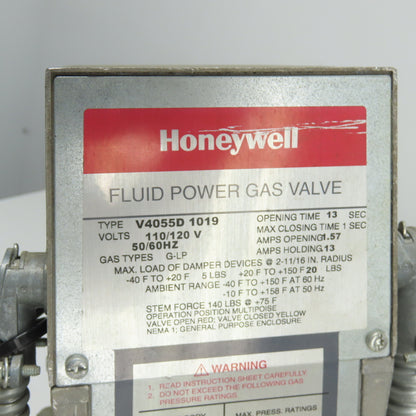 Honeywell V4055D 1019 Fluid Power Gas Valve Actuator 110/120V