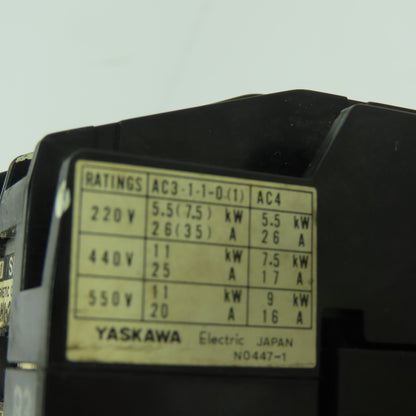 Yaskawa HI-25ETU Magnetic Contactor 250V 50A 200-220V Coil