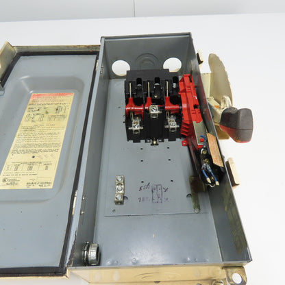 Square D HU363A 100A Non Fusible Heavy Duty Safety Disconnect Switch 600VAC