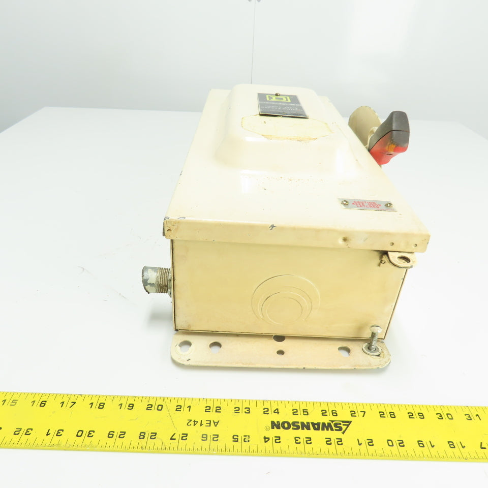 Square D HU363A 100A Non Fusible Heavy Duty Safety Disconnect Switch 600VAC